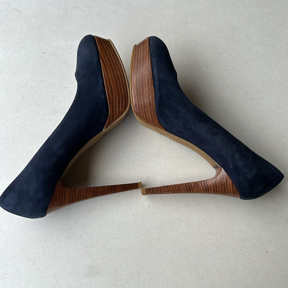 STUART WEITZMAN | Navy Blue Platform Pumps Size 9.5 M